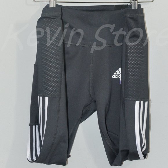 Adidas Women Ladies' 3-Stripe Tight with Mesh in Gray - Picture 10 of 10